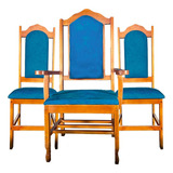 Conjunto 3 Cadeiras Benjamim P/ Altar De Igreja