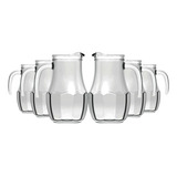 Conjunto 6 Jarra De Suco De Vidro Tango 750ml Agua Nadir