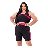 Conjunto Academia Feminino Plus Size Short Com Top