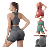 Conjunto Academia Feminino Top +short Legging Levanta Bumbum