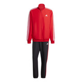 Conjunto Agasalho adidas 3 Listras Microfibra Red - Original