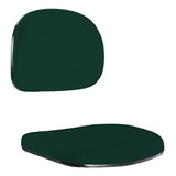 Conjunto Assento E Encosto Para Cadeira Escritório Top Cor Verde C/ Preto Material Do Estofamento Tecido Jserrano