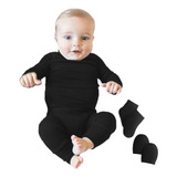 Conjunto Bebê Frio Intenso Proteção Térmica + Luvas E Meias