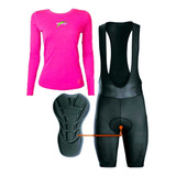 Conjunto Bermuda Bretelle Camisa Ciclismo Bike Mtb Forro D90