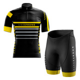 Conjunto Bike Camisa Manga Curta E Bermuda Livestrong Mtb