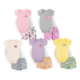 Conjunto Body + Calça Manga Longa Bodie Bebe Nenem 10 Peças