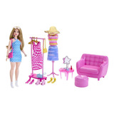 Conjunto Boneca Barbie - Estilista E Armário - Mattel 