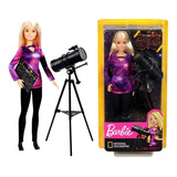 Conjunto Boneca Barbie Menina Loira Profissões Quero Ser Astrofísica - National Geographic - Acompanha Acessórios Telescópio Giratório E Mapa Estelar - Mattel Brinquedos