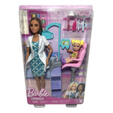 Conjunto Boneca Barbie Morena Profissões Quero Ser Doutora Dentista Com Acessórios Da Profissão E Mini Boneca Menina Chelsea Paciente Loira - Mattel Brinquedos