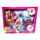 Conjunto Boneca Princesa Barbie E Unicórnio Bebê Original