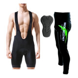 Conjunto Bretelle E Calça Ciclismo Bike Speed Mtb Forro D90