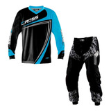 Conjunto Calça Camisa Motocross Trilha Pro Tork Jett Azul