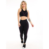 Conjunto Calça Legging Zero Transparência E Top Fitness