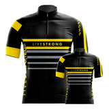 Conjunto Camisa Ciclismo Livestrong Pai E Filho Pro Conforto