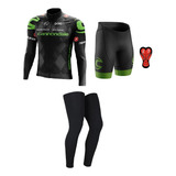 Conjunto Cannondale Camisa Manga Longa Bermuda Pernito Uv