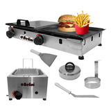 Conjunto Chapeira 60x30 Fina Fritador De Batatas 5l Prático