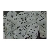 Conjunto Chessex De 7 Dados Frosted Clear & Black Rpg D&d