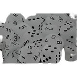 Conjunto Chessex De 7 Dados Frosted Clear & Black Rpg D&d