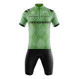 Conjunto Ciclismo Bermuda + Camisa Cannondale Com Bolsos