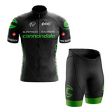 Conjunto Ciclismo Camisa Manga Curta E Bermuda Cannondale 