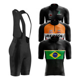 Conjunto Ciclismo Masculino Camisa Pro Bretelle Gel Bike 