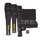 Conjunto Com 3 Microfones Profissionais Skp Pro 33k