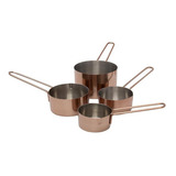 Conjunto Com 6 Xícaras Medidoras Em Inox Bronze - Mimo Style Cor Rose