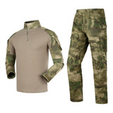 Conjunto Combat Shirt Calça Camuflado Militar Avb Fg