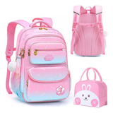 Conjunto Combinado De Estilo Coreano: Mochila Escolar Com La