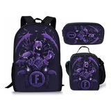 Conjunto De 3 Peças De Mochila De Livros Estudantis Fortnite