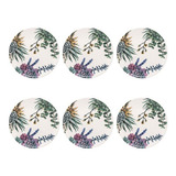 Conjunto De 6 Pratos Sobremesa Unni Bothanica 20cm Multicor Oxford