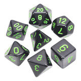 Conjunto De 7 Dados Green-steel/white Gemini Chx 26441