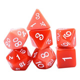 Conjunto De 7 Dados Red W/white Vermelho Chx 25404