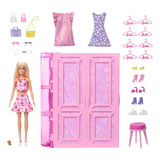 Conjunto De Armário Barbie Dream Com Acessórios E Boneca Colorida