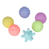 Conjunto De Bolas 6 Peças Texturizadas Para Bebês Shiny Toys