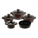 Conjunto De Caçarolas Duo Smart 5 Peças Chocolate Ceraflame