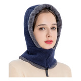 Conjunto De Cachecol De Malha De Inverno Para Aquecer O Pesc
