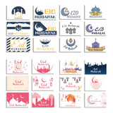 Conjunto De Cartões Comemorativos Mubarak Com Envelopes E Ad