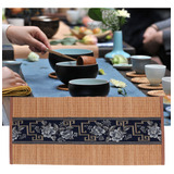 Conjunto De Chá De Estilo Clássico Bamboo Mat Tea Table Runn
