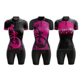Conjunto De Ciclismo Ciclistas Bermuda Camisa Feminino Ge Bi