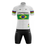 Conjunto De Ciclismo Premium Masculina Camisa+bermuda Gel 