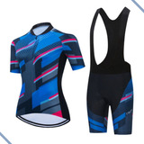 Conjunto De Ciclismo Uniforme Bretelle Forro Em Gel + Camisa
