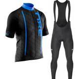 Conjunto De Ciclismo Uniforme Camisa Strava Calça Bretele 
