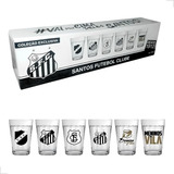 Conjunto De Copo Americano Santos Licenciado Kit 6 Peças