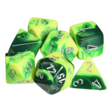 Conjunto De Dado Chessex Chx 26454 Gemini Gree-yellow