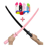 Conjunto De Espada Samurai Retrátil + Espada De Brinquedo