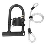 Conjunto De Fechaduras De Bicicleta U Steel Cable De 2 Chave