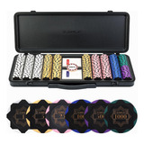 Conjunto De Fichas De Póker, 500 Piezas, Com Cartas E Est...