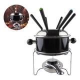 Conjunto De Fondue 10 Pç Inox Kit Completo Queijo Chocolate