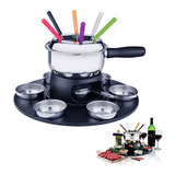 Conjunto De Fondue Brinox Aço Inox P/ Carne 18 Pç